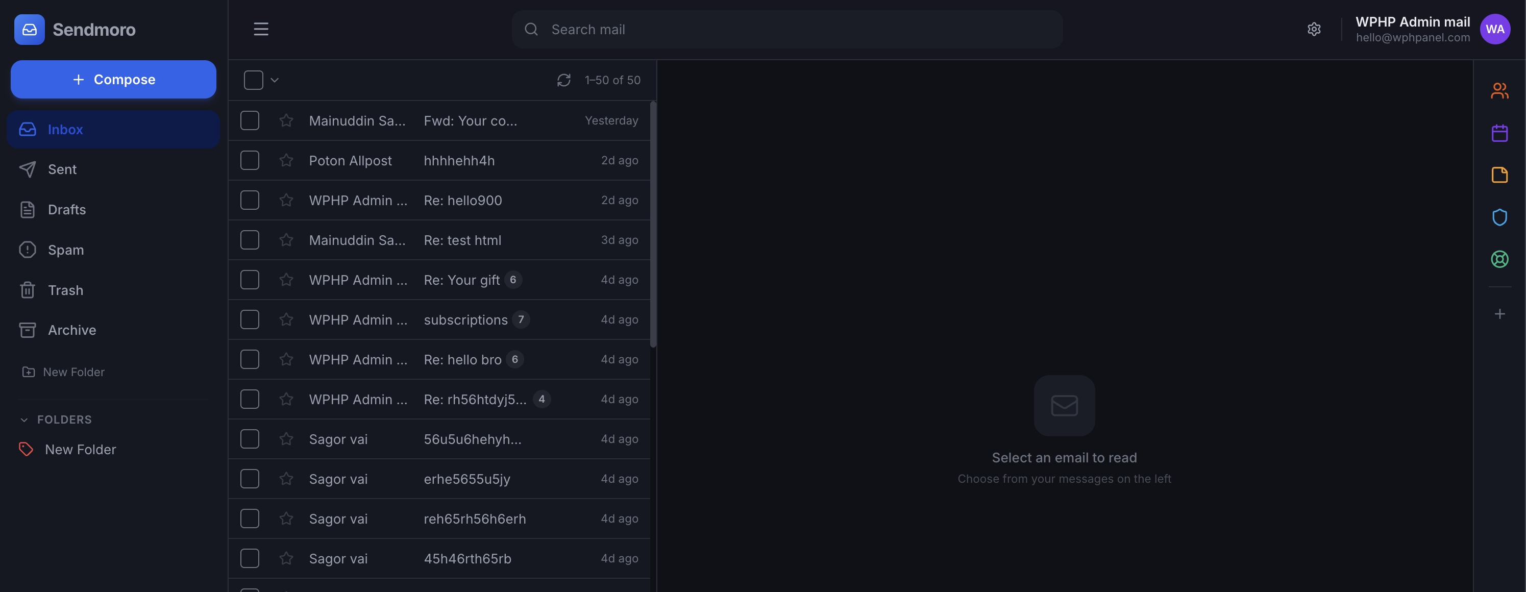 Sendmoro Compose Dark